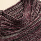 Women Autumn Casual Stripe Knit Turtleneck Sweater