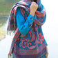 Women Ethnic Flower Tassel Thick Travel Shawl Scarf