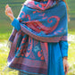 Women Ethnic Flower Tassel Thick Travel Shawl Scarf