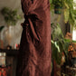 Women Autumn Vintage Stand Collar Cotton Robe Dress