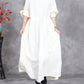 Women Spring Casual Pure Color O-Neck Dress