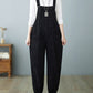 Women Casual Autumn Solid Corduroy Loose Jumpsuits