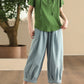 Women Summer Casual Solid Denim Loose Harem Pants