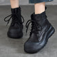 Women Winter Genuine Leather Strap Mid-Heel Martine Boots