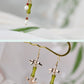 Antique Long Bamboo Tassel Earrings New Chinese Fan-Shaped Earrings