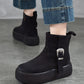 Women Winter Genuine Leather Fleece-lined Platform Boots