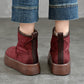 Women Winter Genuine Leather Fleece-lined Platform Boots