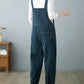 Women Casual Autumn Solid Corduroy Loose Jumpsuits