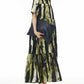 Women Summer Tie-dye Spliced Loose Tiered Dress