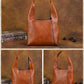 All-Match Top Layer Cowhide Detachable Design Bucket Bag