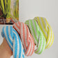 4 Pieces Set Women Artsy Colorblock Knitted Cross Hair Band