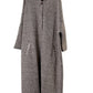 Women Winter Plaid Spliced Wool Long Cardigan Coat