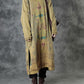 Women Autumn Ethnic Print O-Neck Loose Cotton Dress