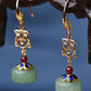 Hollow Accessory Cloisonne Aventurine Earrings