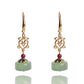 Hollow Accessory Cloisonne Aventurine Earrings