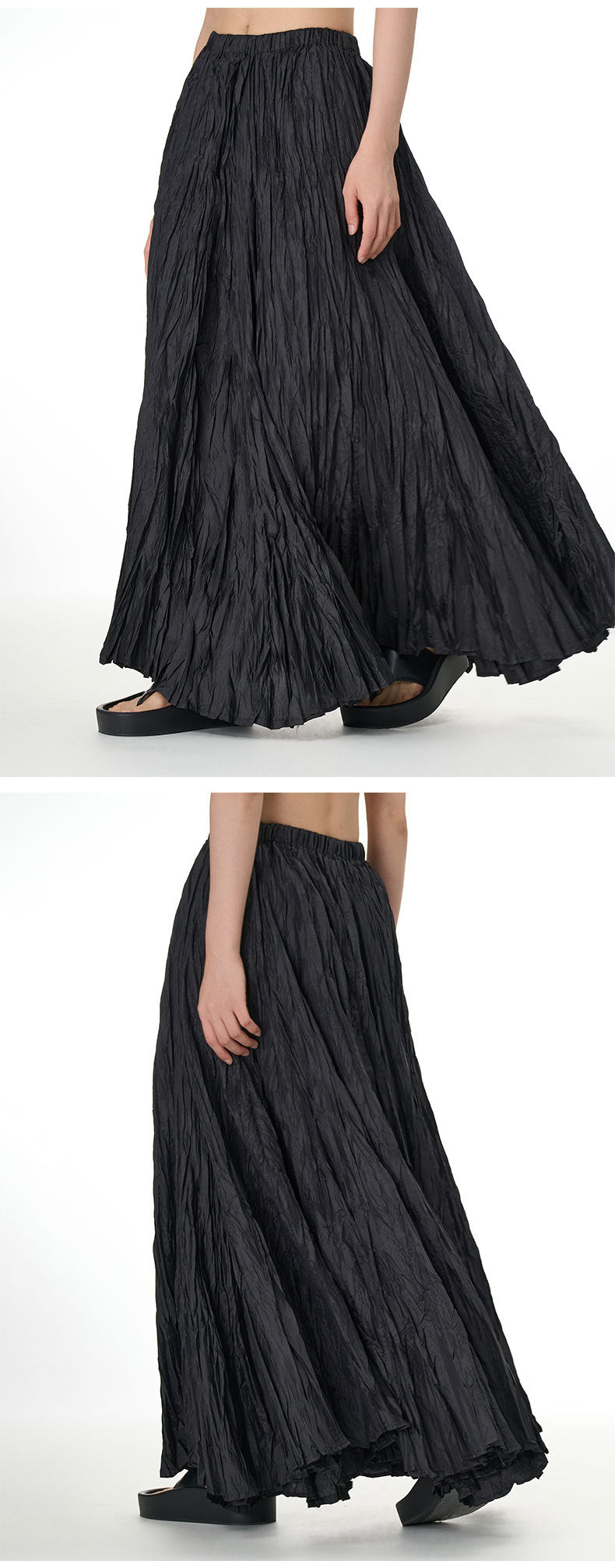 Plus-Size Loose Senior Style Pleated Skirt