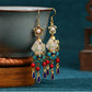 Antique Emerald Luxury Tassel Earrings