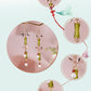 Antique Long Bamboo Tassel Earrings New Chinese Fan-Shaped Earrings