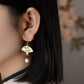 Antique Long Bamboo Tassel Earrings New Chinese Fan-Shaped Earrings