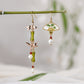 Antique Long Bamboo Tassel Earrings New Chinese Fan-Shaped Earrings