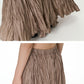 Plus-Size Loose Senior Style Pleated Skirt