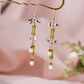 Antique Long Bamboo Tassel Earrings New Chinese Fan-Shaped Earrings