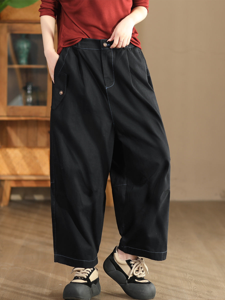 Women  Autumn Commute Solid Loose Harem Pants