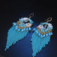 Bohemia Women Tassel Bead Flower Alloy Earrings