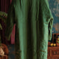 Women Vintage Autumn Solid V-Neck 100%Linen Coat