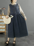 Women Casual Solid Spring Denim Dress