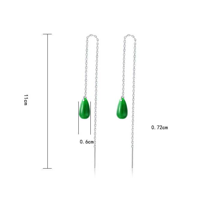 Women Silver Retro Simple Oval Classical Earrings